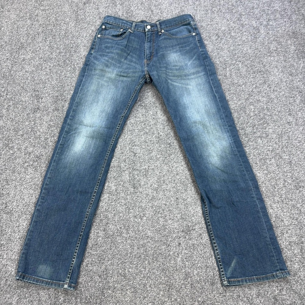 Levis 505 Jeans Mens 34x34 Blue Medium Wash Regular Straight‎ Denim Pants
